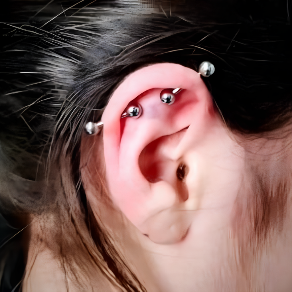 piercing Industrial su ragazza