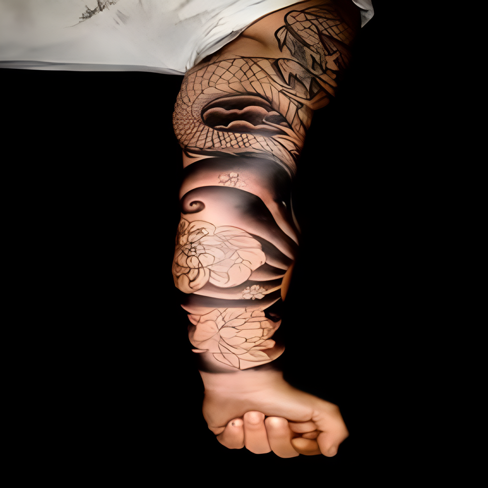 Tatuaje japonés en el brazo